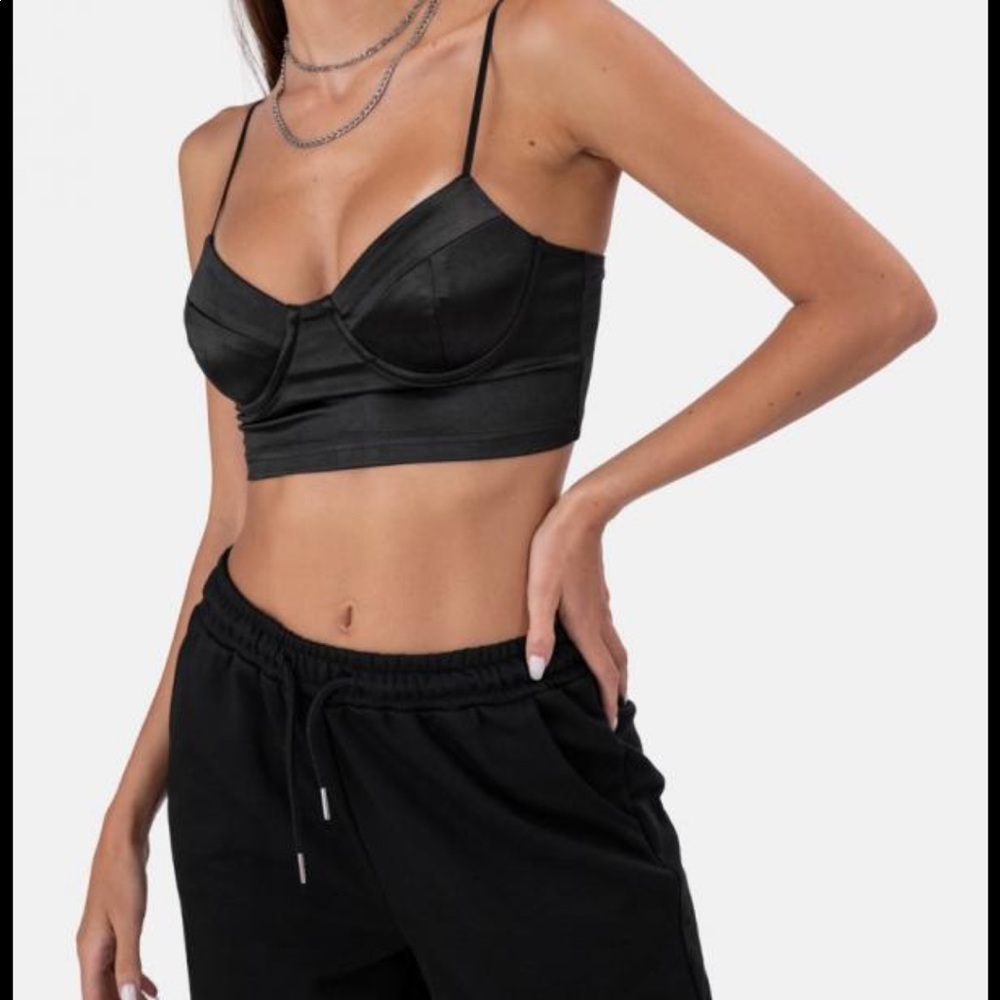 New with tags Saint Satin Finish Crop Top